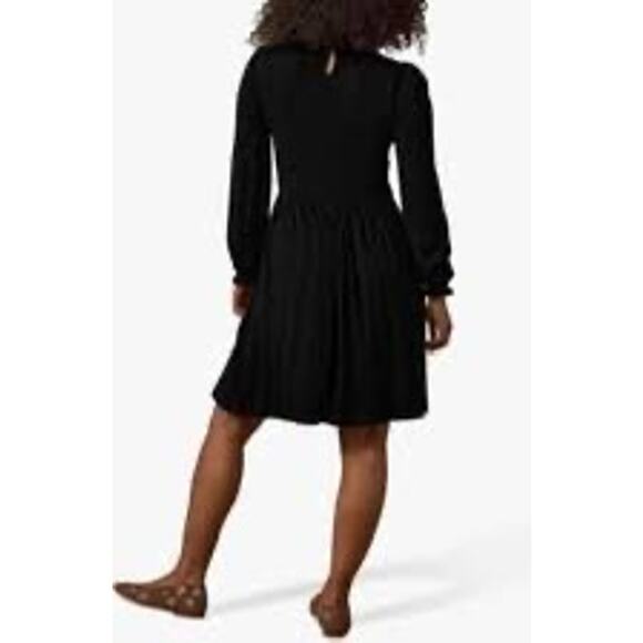 Boden Women’s Flowy black long sleeve mock neck dress size 14r - Picture 2 of 6